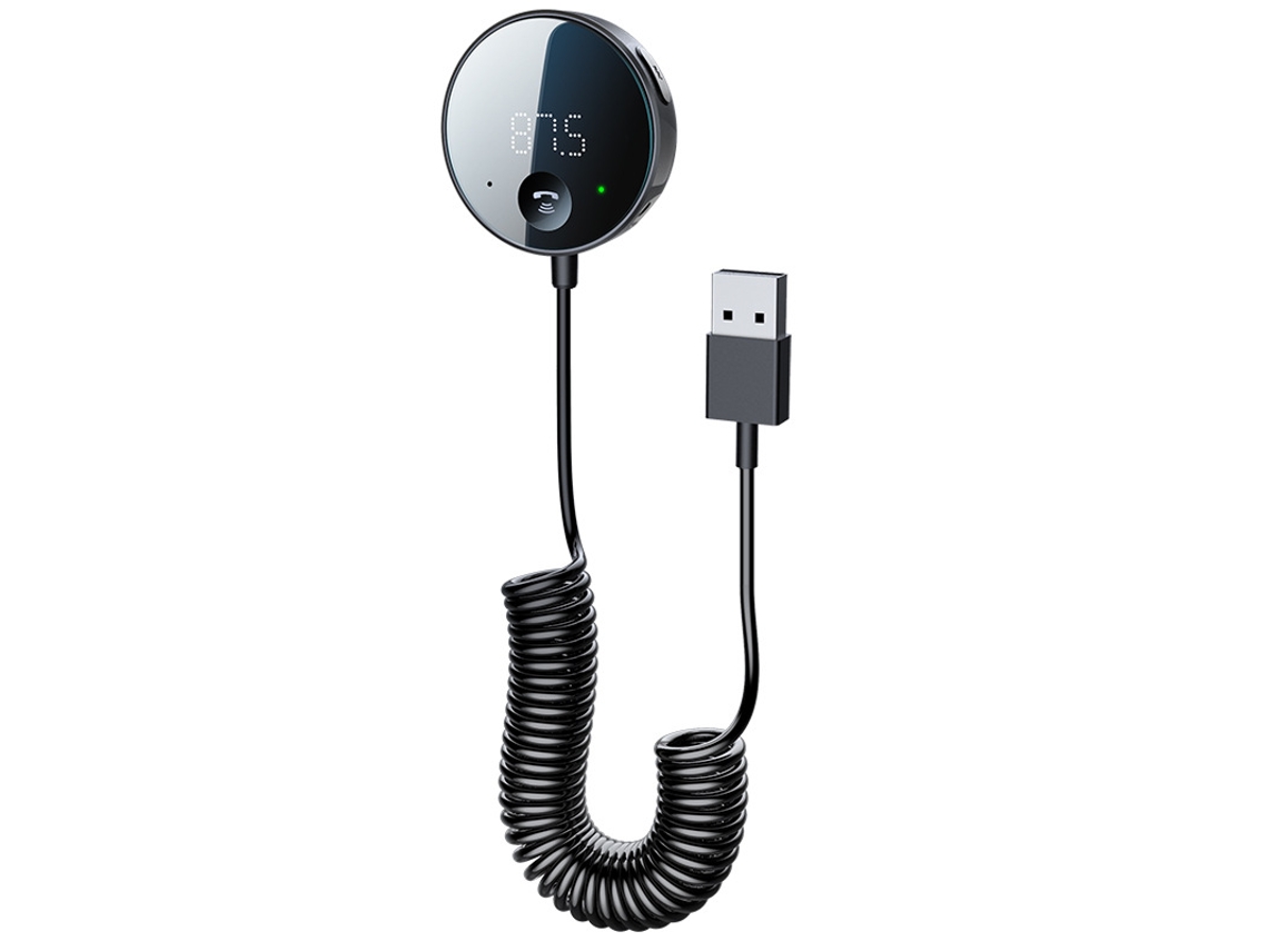 Carro Fm Transmissor Sem Fio Aux 3.5mm Receptor De Áudio Cartão Tf Música Mp3 Player Mãos Livres Compatível Com Bluetooth*