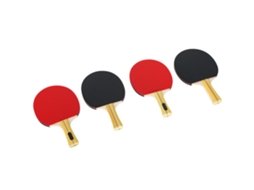 Raquetes De Ping Pong Com 4 8 Bolas E Estojo De Transporte Para Iniciantes E Especialistas Vermelho