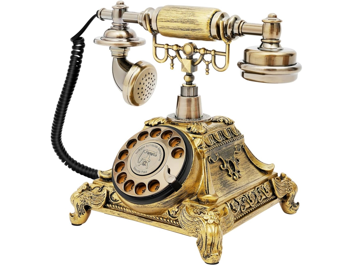 Telefone De Mesa Antigo Retrô Com Discagem.