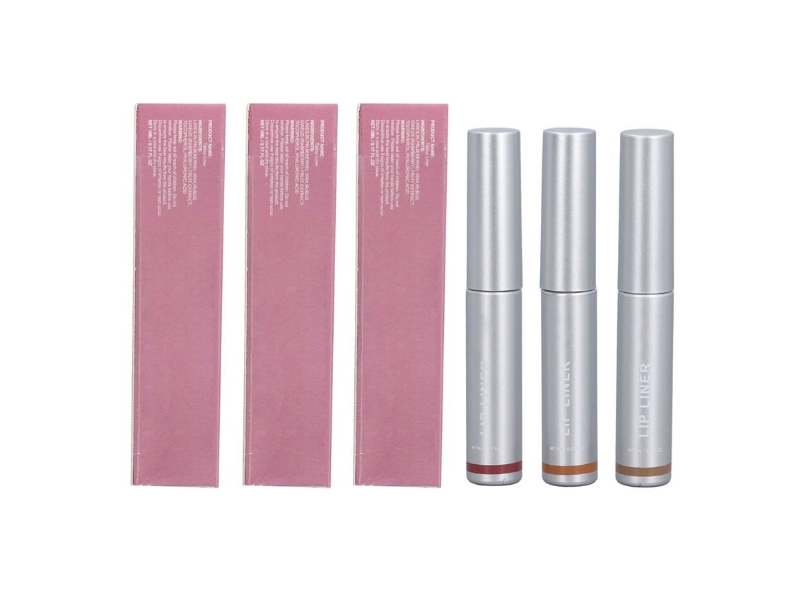 3 Pçs Delineador Labial Peel Off De Longa Duração Impermeável, Tinta Labial Pigmentada, Lápis De Labios Para Mulheres