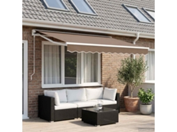 Vidaxl Toldo Retrátil Cinzento-acastanhado 4 X 2 M