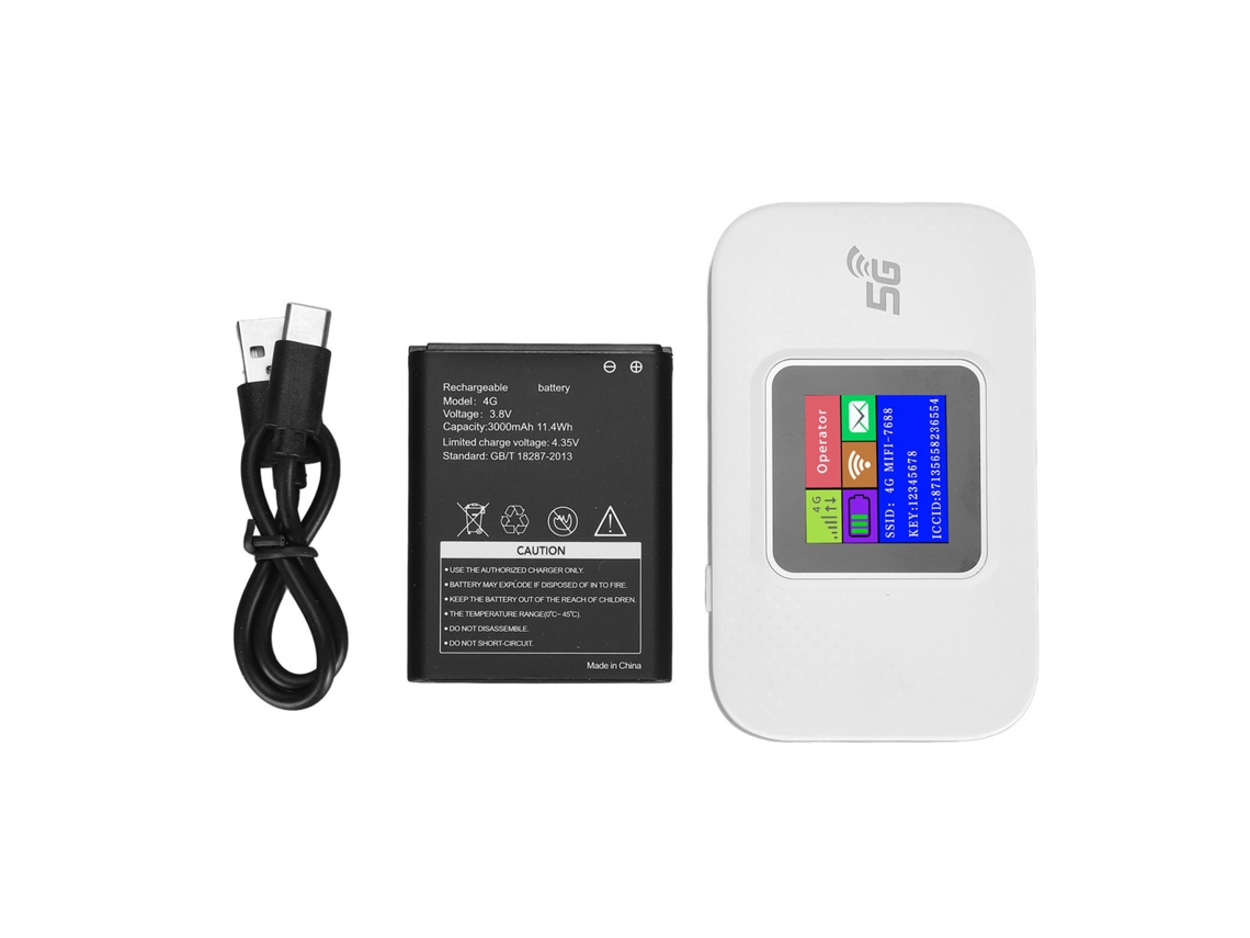 Roteador WiFi portátil EOOCOO, 4G LTE, USB alimentado