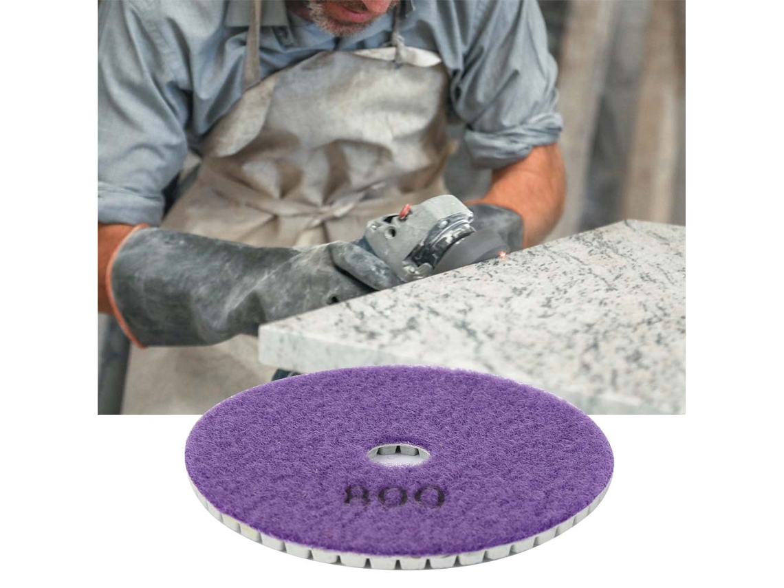 Disco de polimento diamantado redondo de 4 polos para granito e mármore, disco de lixa para polidora úmida (800)