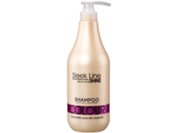 Shampoo Sleek Line Silk Infused para cabelos coloridos, 1000ml Stapiz