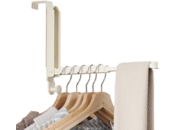 Cabide de Porta com Ganchos, Haste Extensível, Varal Dobrável para Secar Roupas na Porta, Ideal para Lavanderia, Banheiro e Quarto BRILVIBERA