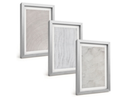Composição De Quadros Padrões De Areia, Estruturas Geométricas Espelharte (3 Peças 20x30 Cm)