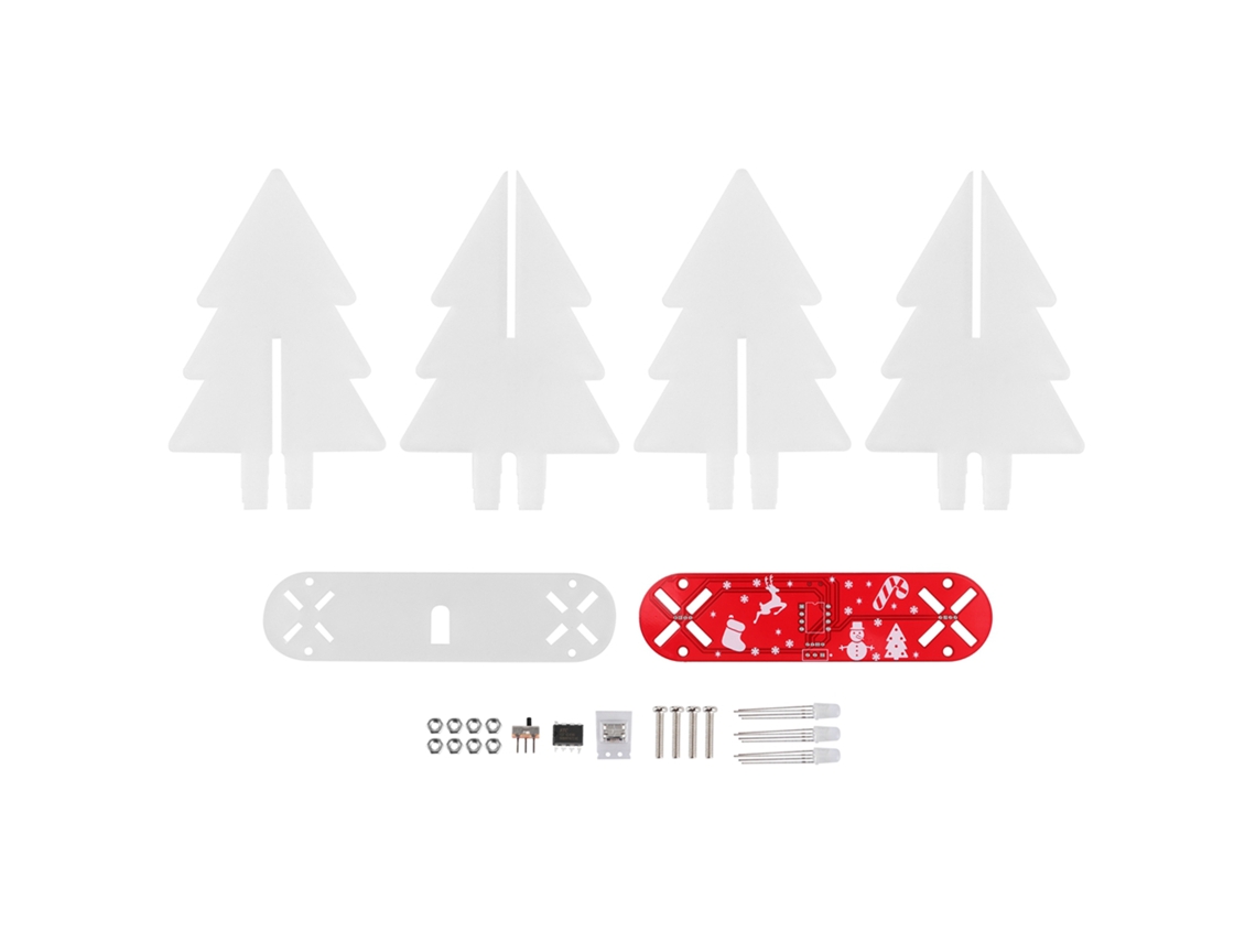 Kit de circuito Led DIY para árvore de Natal tridimensional, efeitos de gradiente | S/MARCA