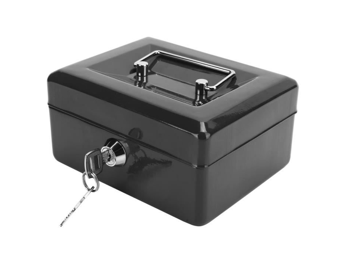 Cofre Portátil Atyhao de 15 Cm para Guardar Dinheiro, com Fechadura e Chave BRILVIBERA