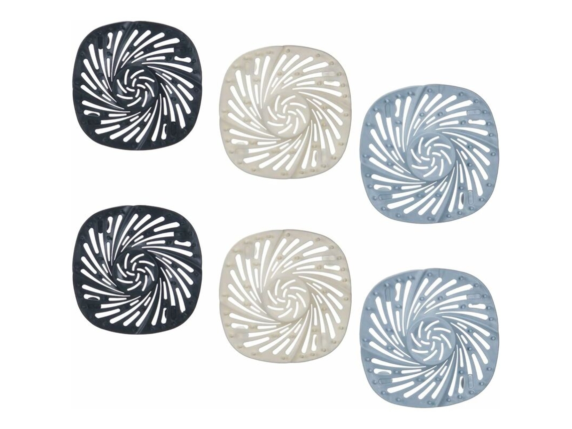 2 Filtros De Pia Azuis + 2 Brancos + 2 Pretos Com Ventosa Quadrada Para Cabelo E Cabelo, Acessórios Para Banheiro E Cozinha, Uso Doméstico