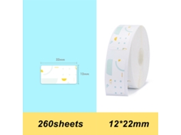 Papel Rótulo Térmico 12*22mm 260pcs Autoadesivo Resistente À Água e Rasgamento para Supermercado Casa Catering