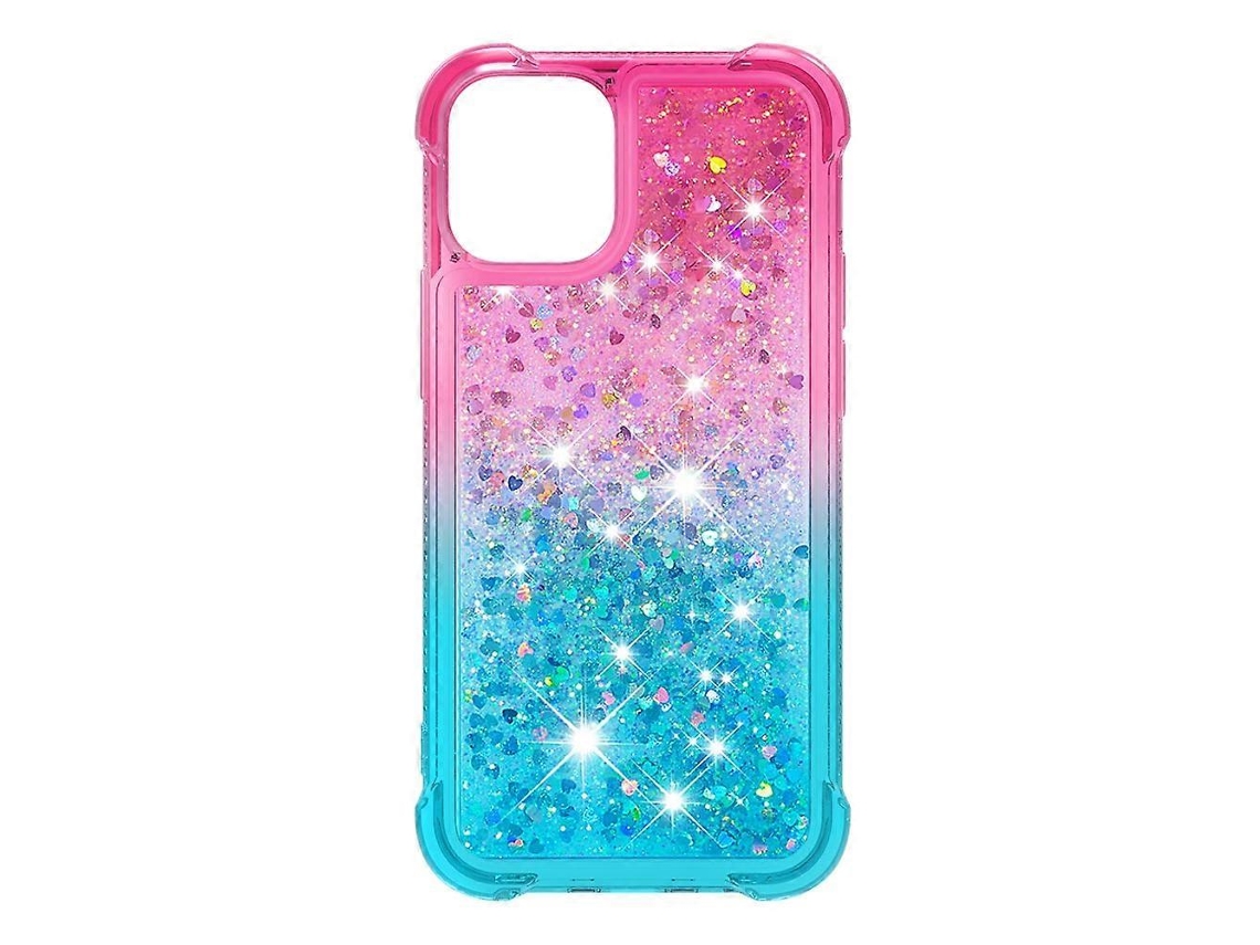 Capa De Tpu Com Glitter Em Pó Gradiente E Areia Movediça À Prova De Choque Para Iphone 12 Mini