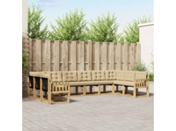 Vidaxl Conjunto De Sofás Para Exterior 10 Unid. Branco E Bege