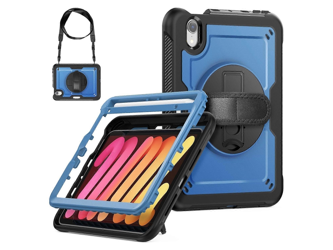 Capa Com Suporte Para Ipad Mini (2024)/(2021) Em Pc+tpe, Proteção Para Tablet Com Alça De Mão E De Ombro.