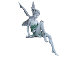 KOFIHETY Estátua De Fada Sentada, Ornamento De Jardim Com Design Exclusivo, Artesanato Em Resina Para Decoração De Jardins E Paisagismo, Realçando O Charme Do