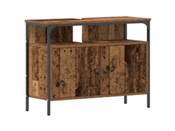 Conjunto 1 Armazenamento Para Banheiro Vidaxl Castanho Derivados De Madeira (80 X 30 X 60 Cm)