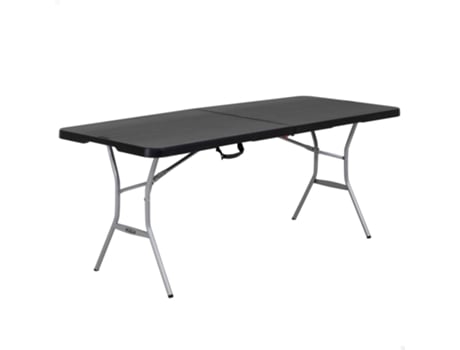 Mesa Dobrável Retangular 183x76 Cm Preta Lifetime