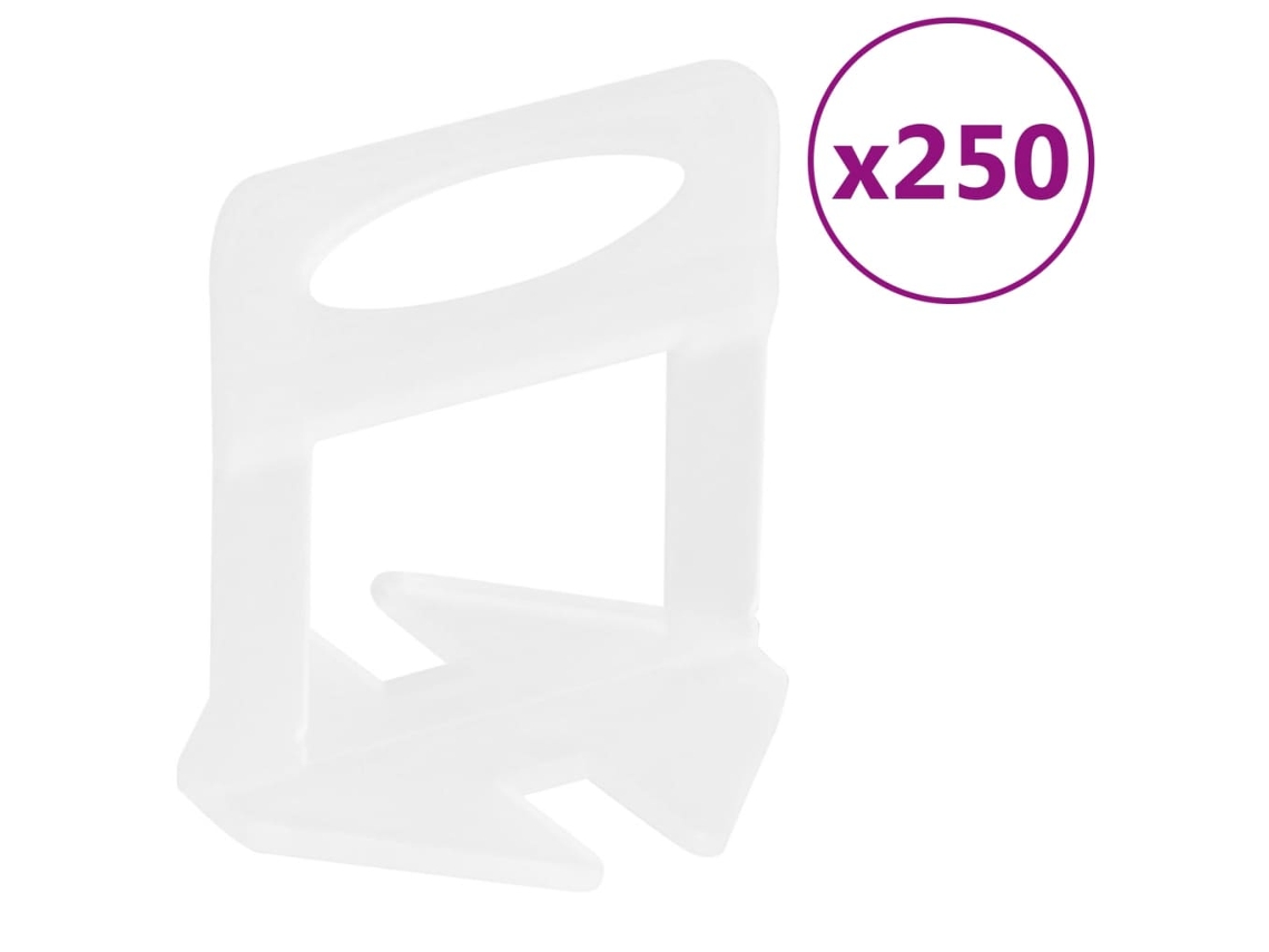 Vidaxl Niveladores De Ladrilhos 250 Pcs 3 Mm