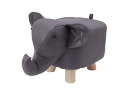 Elefante Puff Anti Deslizante Silencioso Confortável Estável Para Crianças Cinza Escuro