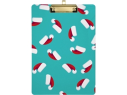Tapete de Natal Fofo em Metal Azul e Vermelho, Prancheta À Prova D'água para Treinadores Beisebol Dentistas. 3