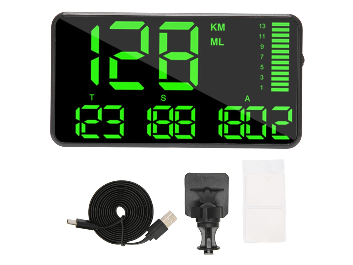 Aetheria hud Display Veicular Universal Gps Medição de Velocidade Alarme de Fadiga Usb Carro