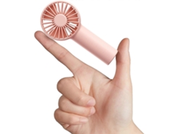Rebe ventilador Portátil Mini com Bateria Recarregável de 2000mah, 3 Velocidades, Usb c, Silencioso, Cor Rosa