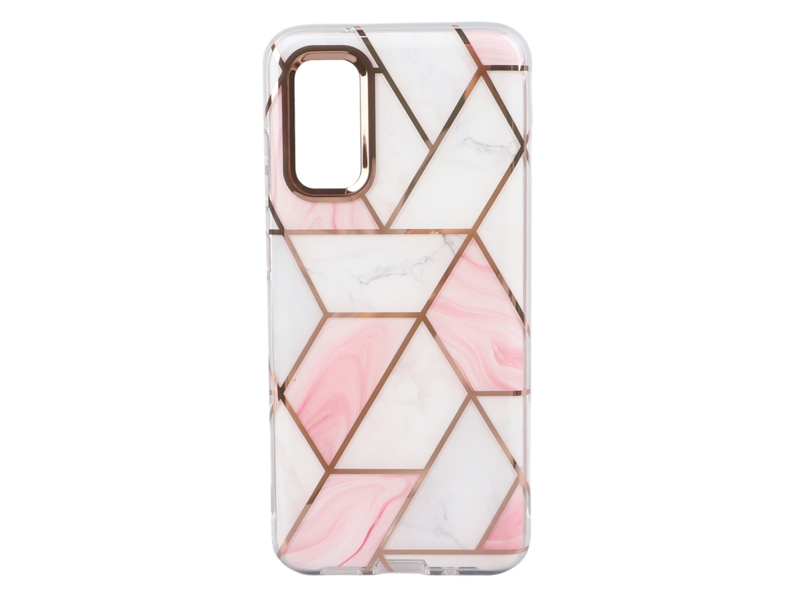 Aetheria capa de Telefone Mármore Rosa Eletroplatada Anti choque Slim Fit para Samsung S20 Tpu Pc