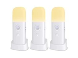 Nova Line luz Noturna para Crianças, Sensor de Movimento, Brilho Ajustável, Portátil, Recarregável, 3 pack