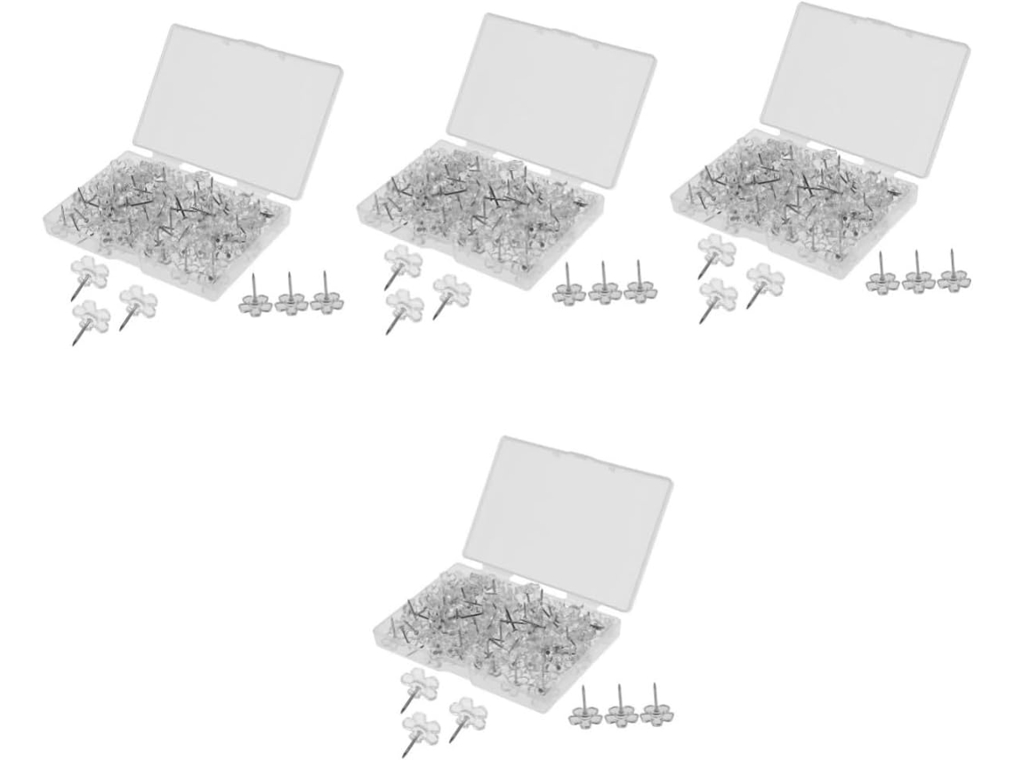 Conjunto De 400 Placas Cortiça Transparentes Com Estampa Floral