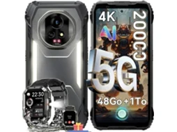 Smartphone 5G Blackview Xplore 2 + W70pro (6,73'' - 48 GB - 1 TB - 20000 mAh - Preto)