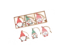 Conjunto de decorações de Natal em madeira com 9 peças para árvore natalícia e enfeites LAXISCREED