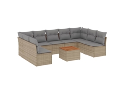 Garden Sofa Set, Garden Sofa Sets Vidaxl Bege Rattan / Vime (n/a)