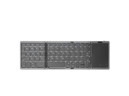 B089t Teclado Bluetooth Dobrável Recarregável com Touchpad TAISHENGDA (cinza)
