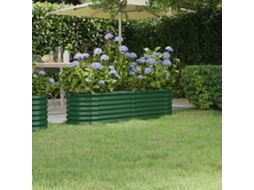 Vidaxl Canteiro Elevado Jardim 152x40x36 Cm Aço Galvanizado Verde