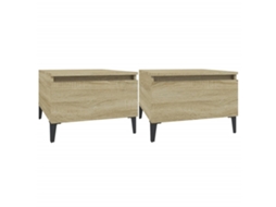 Conjunto de Mesas de Apoio MAISON EXCLUSIVE Derivados de Madeira Carvalho Sonoma 50x46x35 cm