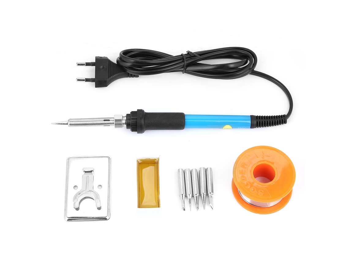 Conjunto de Pistola de Temperatura Eléctrica Ajustável 60w Ferro de Solda S/MARCA