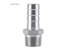Vedaspe Laxiscreed: Adaptadores De Mangueira Em Aço Inox 304 Para Tubos De 3/4" E 20mm