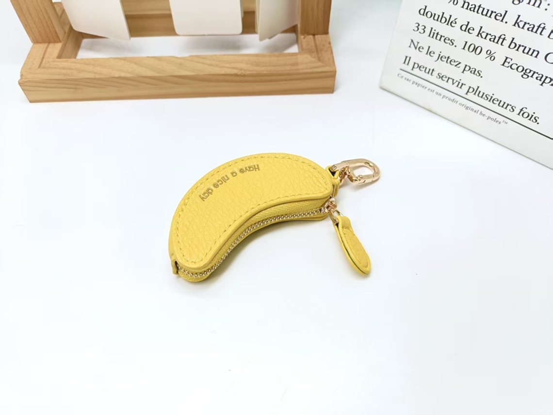 Porta moedas fruta banana, 3x2x8cm