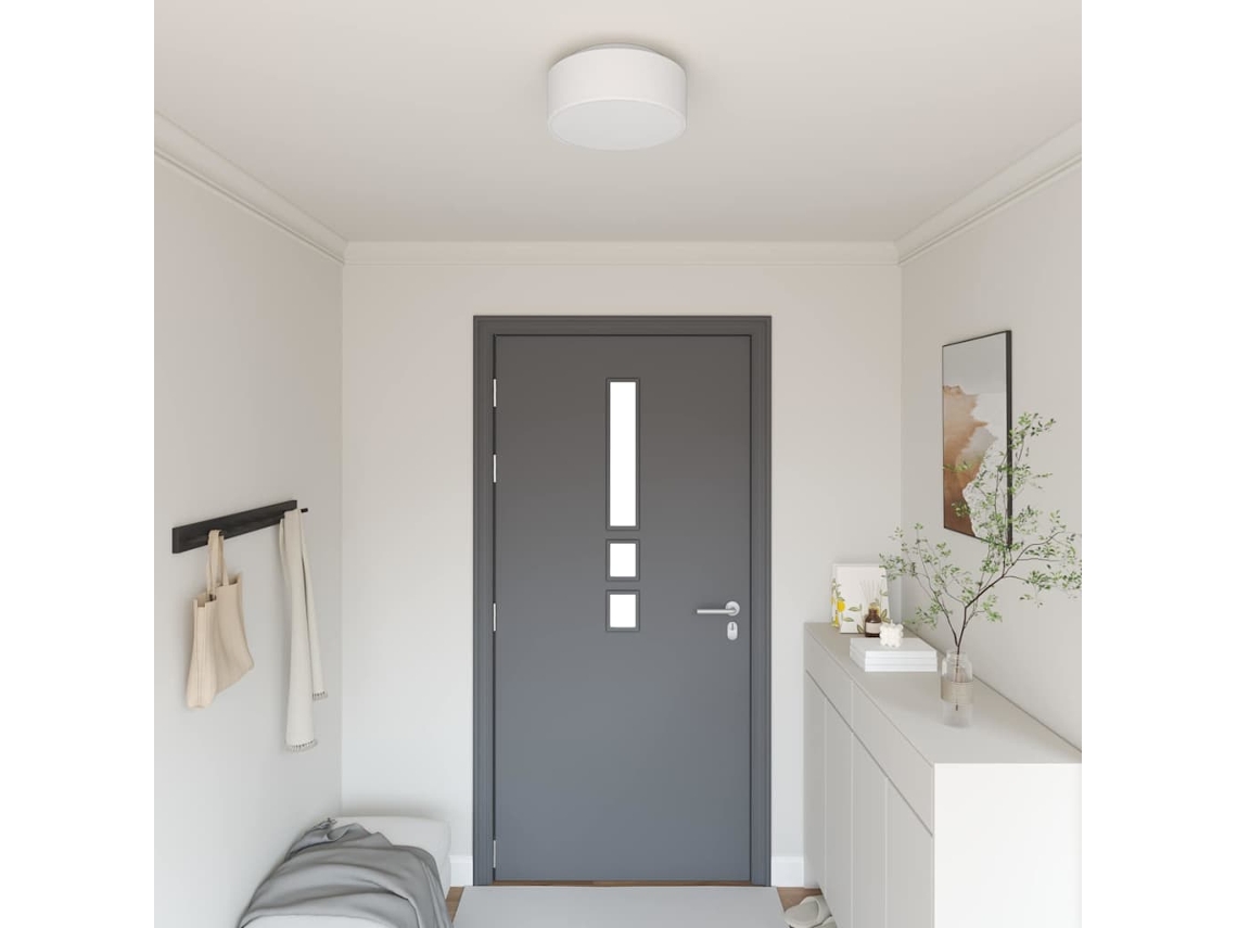 Vidaxl Lâmpada De Teto Com Holofotes Branco 30 X 30 X 13,5 Cm Tecido