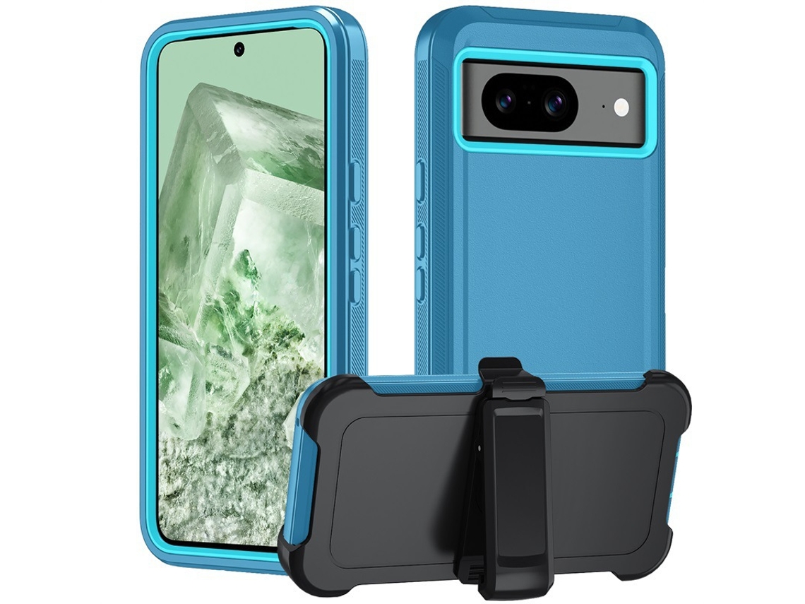 Capa Hexinyigjly Para Google Pixel8a Com Clip De Cinto | Proteção Total Anti-quedas Azul-celeste