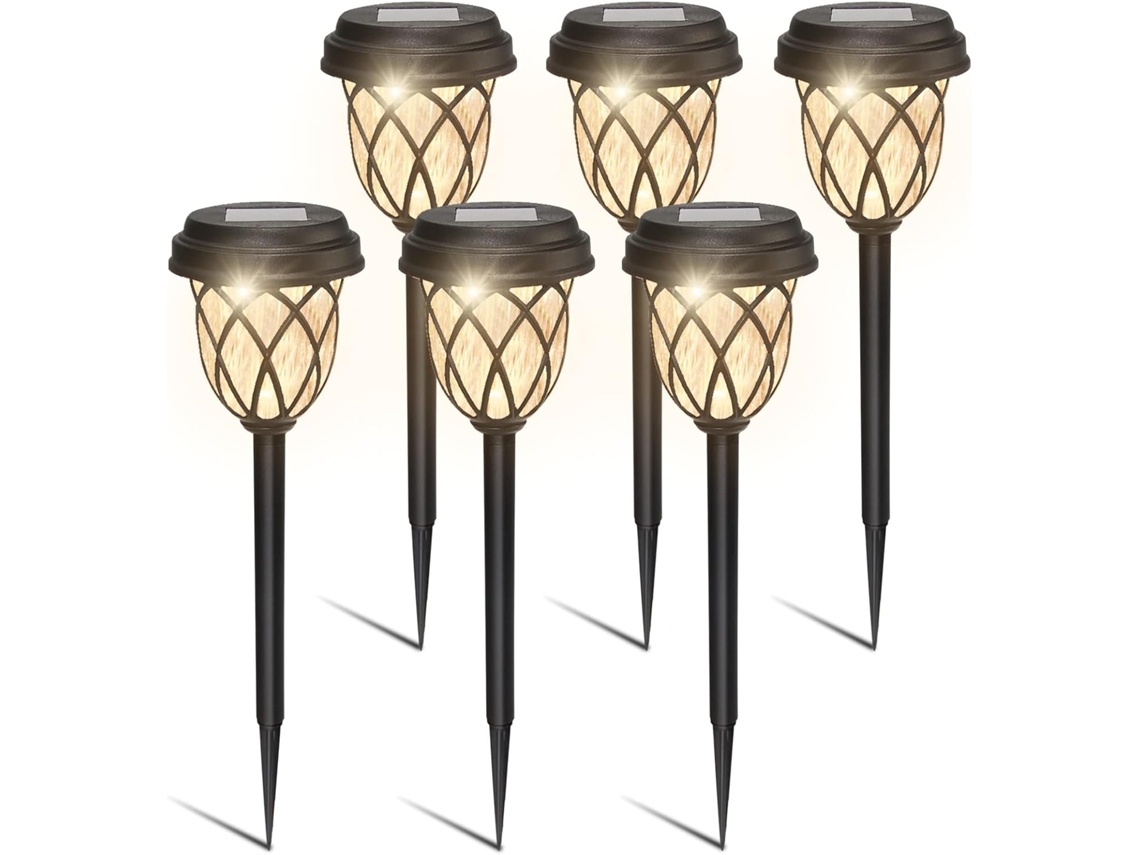 Conjunto de 6 Luzes Solares para Jardim, com Led para Caminhos AQUAFORGE