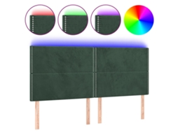 Led Headboard, Led Headboards Vidaxl Verde Veludo (200 X 5 X 118/128 Cm)
