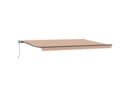 Toldo Retrátil Automático Listrado Colorido Vidaxl (500x350 Cm)