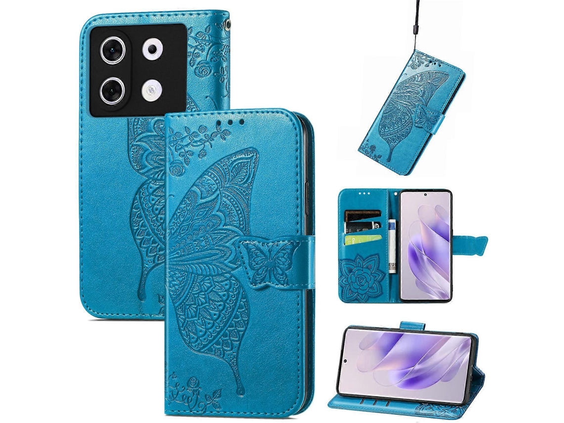 Capa De Celular Em Couro Com Estampa De Borboleta E Flor Para Infinix Zero 30 4g