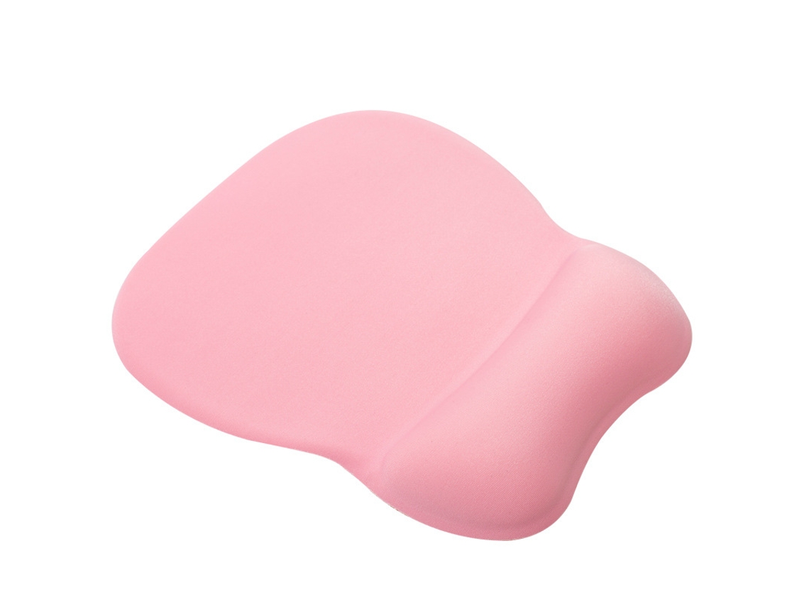 Mouse pad ergonômico em gel rosa, base de silicone antiderrapante, 2,3 mm YWP