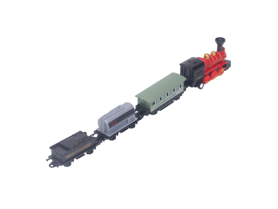 Ats brinquedo de Trem Modelo de Vapor Vintage de Liga com Recuo para Crianças Vermelho Desenvolve Habilidade Prática Educativo