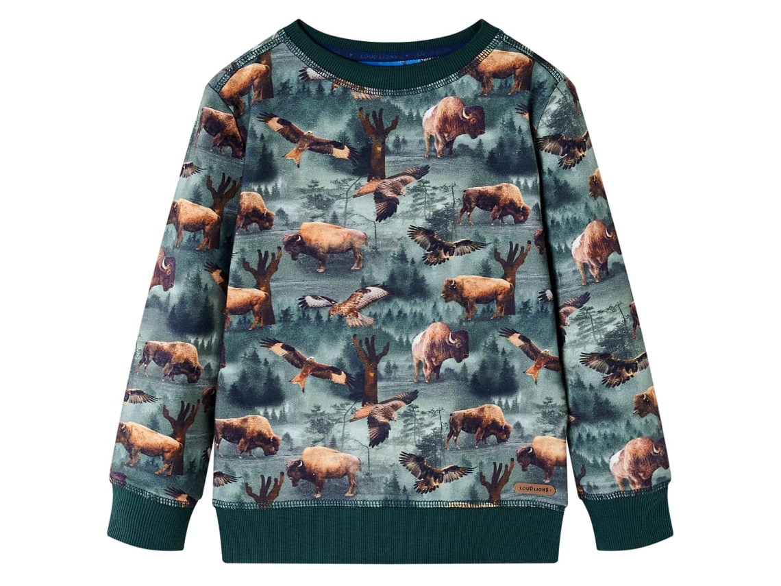 Sweatshirt Para Criança Verde-escuro 116