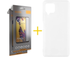 Capa e Película Samsung A12 5G ACCETEL Vidro Temperado 4256 Transparente