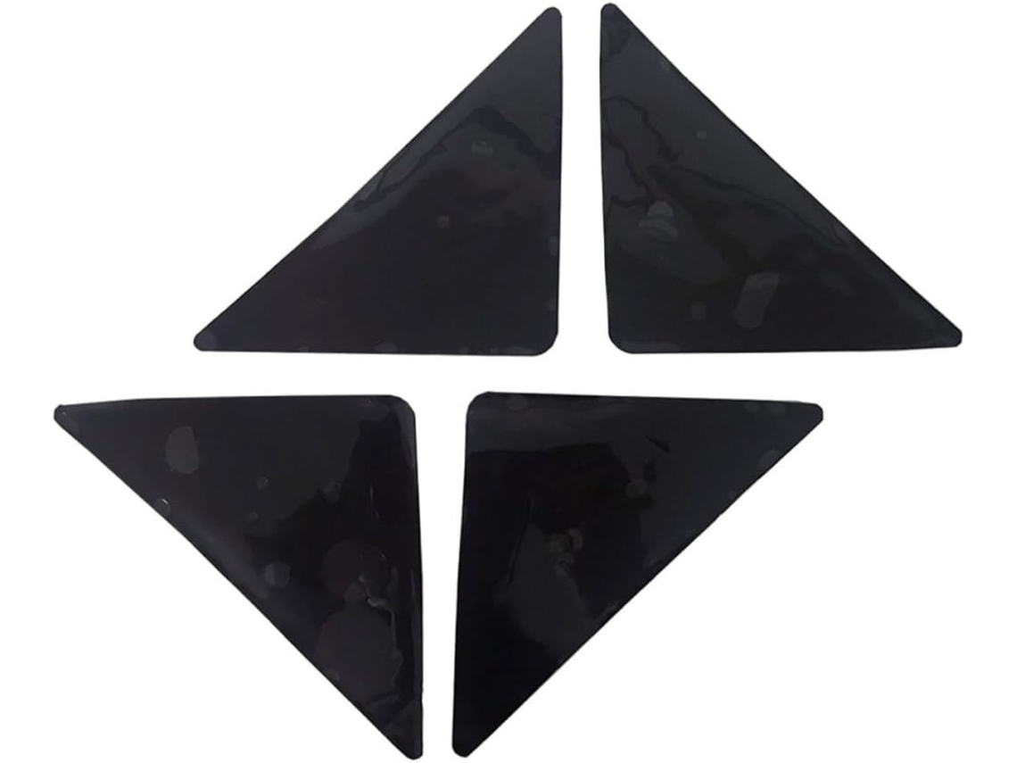 Conjunto De 4 Fitas Antiderrapantes Pretas Em Pu Para Fixação Tapetes