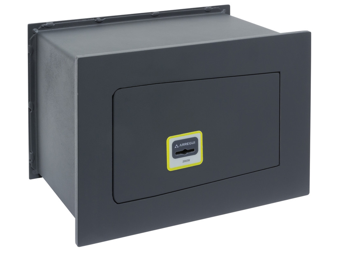 Cofre de parede Arregui Ideal 10 com fechadura de chave, caixa de segurança para casa e empresa, fácil de usar, alto nível de segurança.