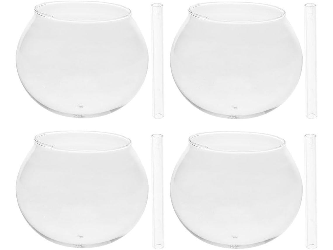 Conjunto De 4 Sinos De Vento Inclui Um Sino De Vidro E Tubos Pingente Romântico Para Decoração De Jardim, Quintal Gokoco